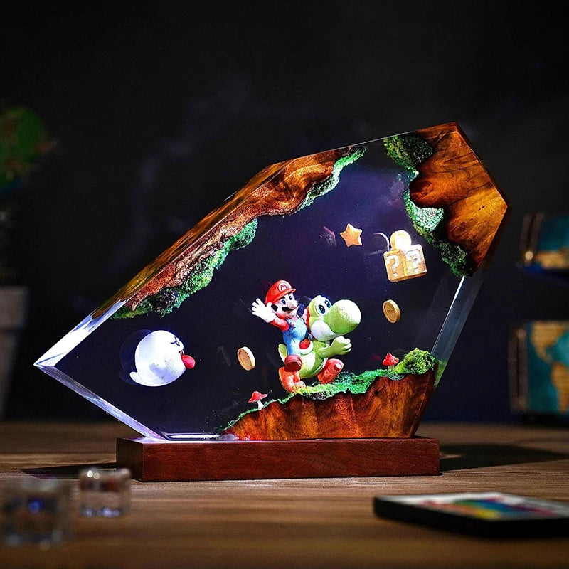 Lampara de resina de Mario